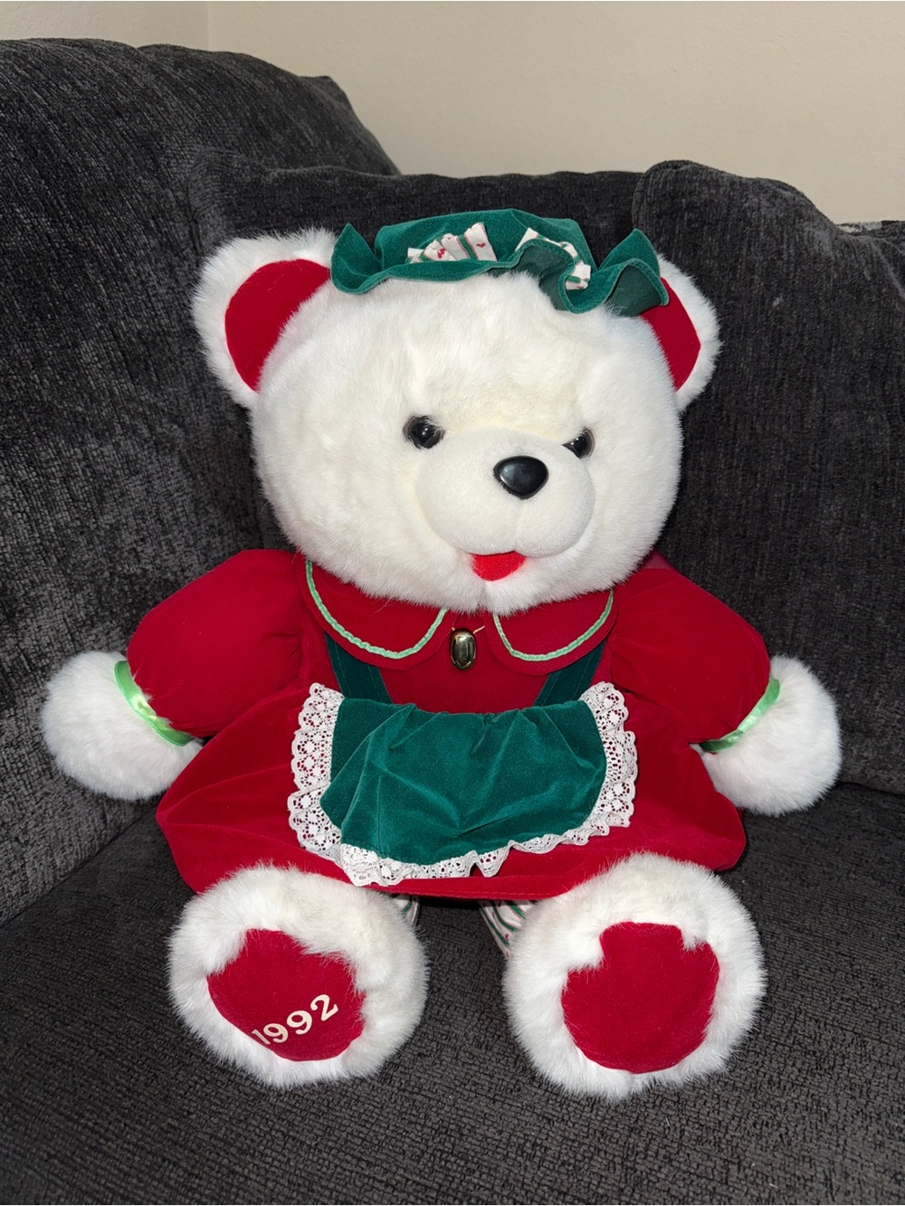 Vintage 1992 Kmart Momma Plush Bear Of The Christmas Bear Family 22"